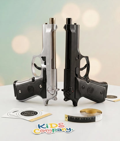 Imported Silver Metallic M92 Beretta Toy Gun – with Box