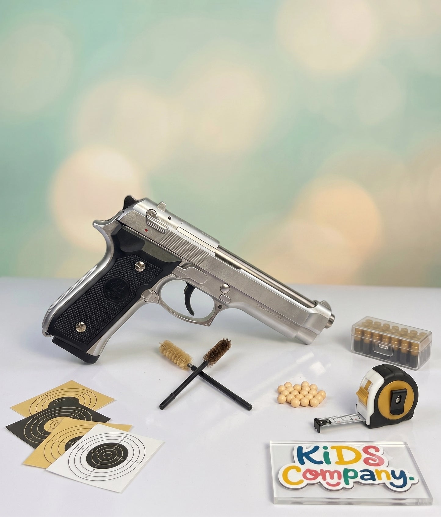 Imported Silver Metallic M92 Beretta Toy Gun – with Box