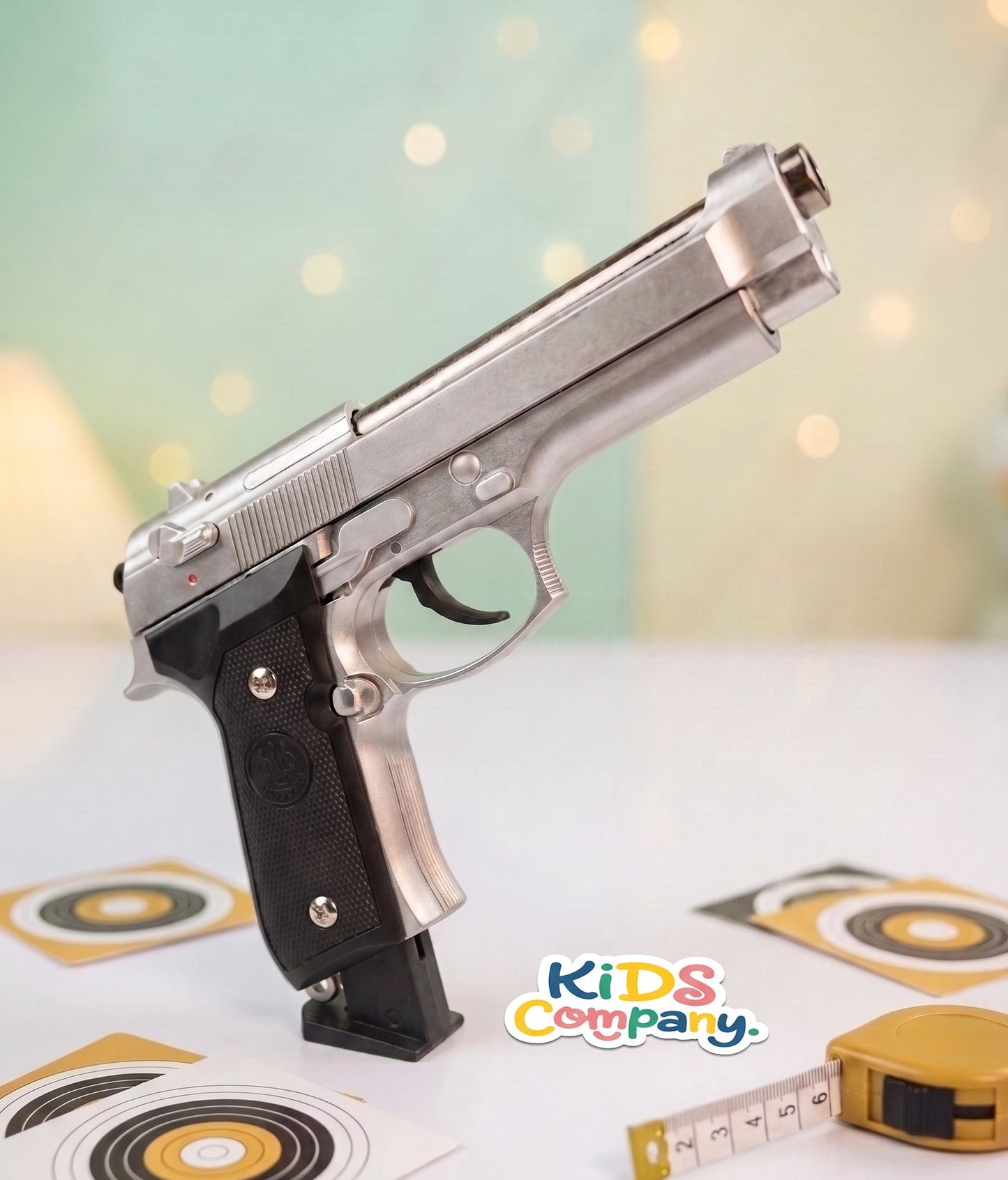 Imported Silver Metallic M92 Beretta Toy Gun – with Box