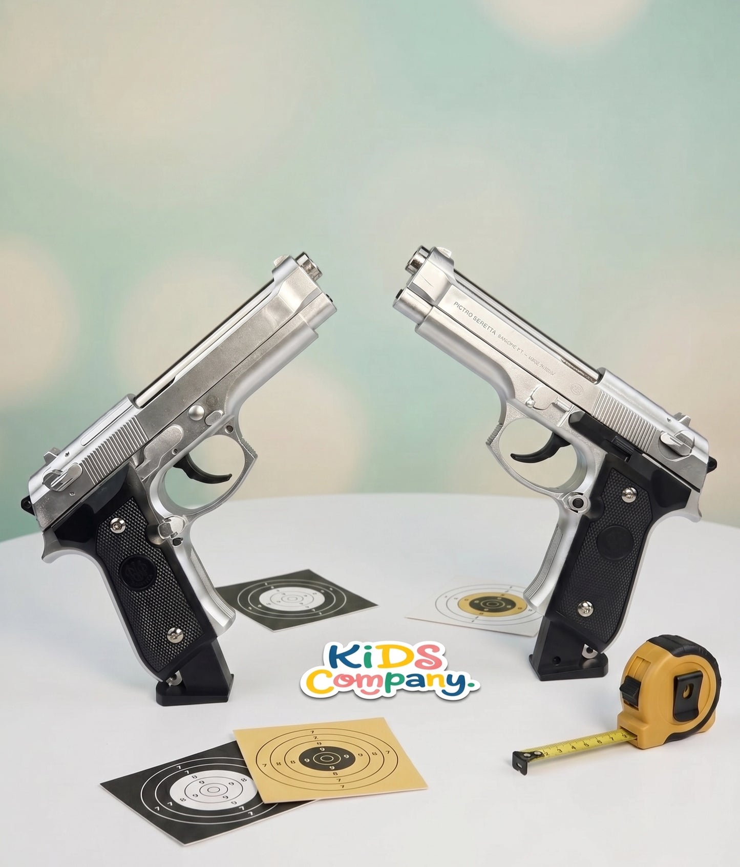 Imported Silver Metallic M92 Beretta Toy Gun – with Box
