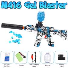 💥 M416 Electric Gel Blaster Toy Gun (with 1,000 Gel Balls)
